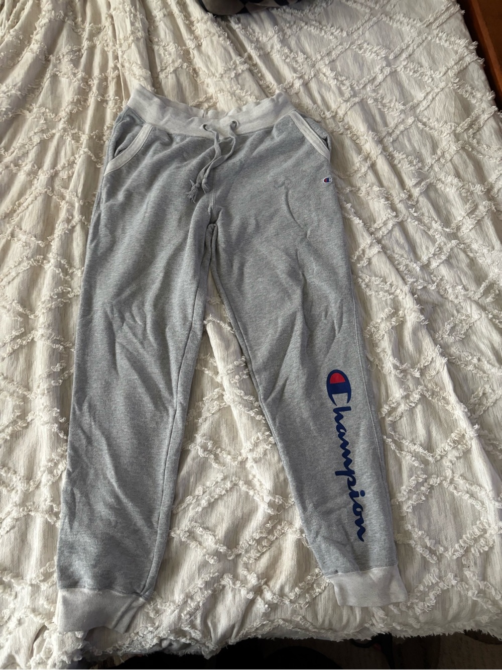 Champion Men’s Gray Logo Jogger Sweatpants Size M
